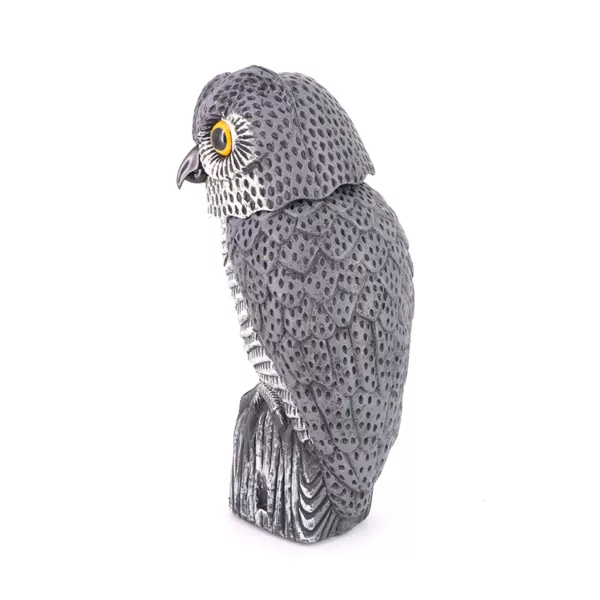 Outdoor Garden Yard Hunting PE Material Wind-Action Hornd Owl Bird Scarecrow Decoys with Rotating Head - Image 3