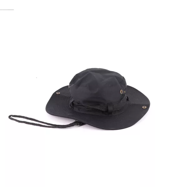 Boonie Hat Black Outdoor Bucket Hats Sun Protective Fishing Safari Sun Hat - Image 5