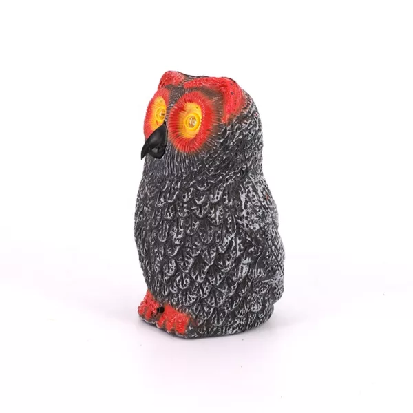 Mini Outdoor Hunting Lightweight Hollow Design Bird Deterrent Garden Protector PE Material Painted Realistic Owl Decoy - Image 3