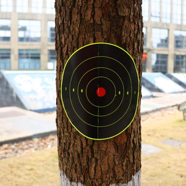 8" 6pcs Instant Feedback Self-adhesive Targets Training Aim Paper Reactive Shooting Targets - Image 6