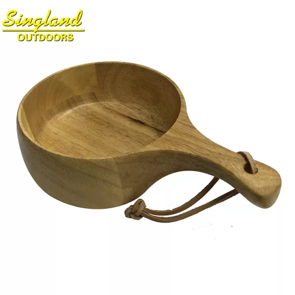 Solid Rubber Wooden Cup Outdoor Drinking Cup Solid Rubber Soup Cup Coffee Mug - Image 4