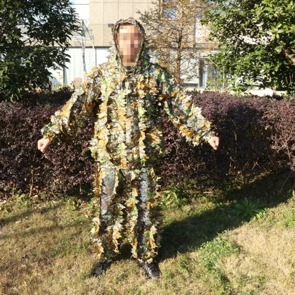 3D Leaves Woodland Camouflage Clothing Clothes and Pants for Hunting Shooting Wildlife Ghillie Suit - Image 2