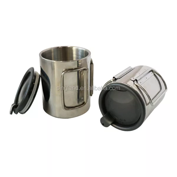 Stainless Steel Travel Mug with Lid Doubl Wall Coffee Mug Camping Mug 350 ml - Image 2