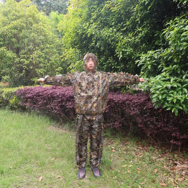 Hot Selling 3D Leaves Woodland Brown Camouflage Clothing Clothes and Pants for Hunting Shooting Ghillie Suit Camo Suit - Image 3