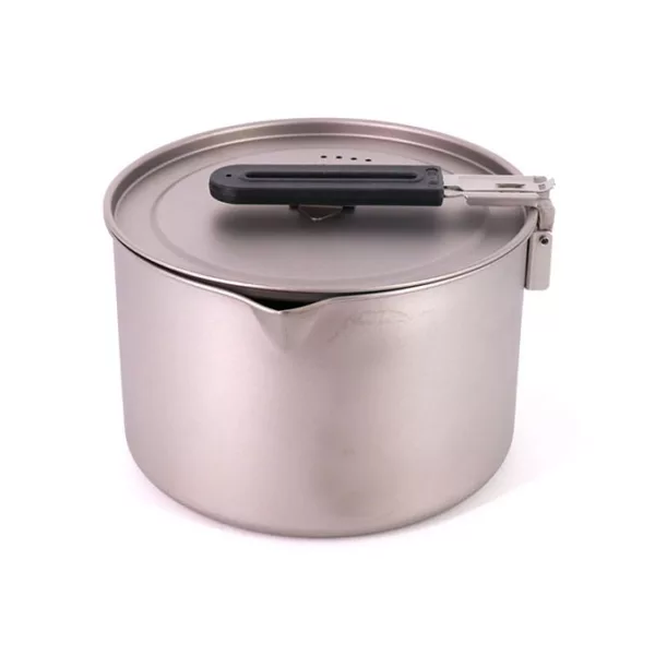 Singland 2800ml Titanium Foldable Handle Titanium Pot Outdoor Camping Hiking Backpacking Picnic Cookware Cooking Pot Tableware