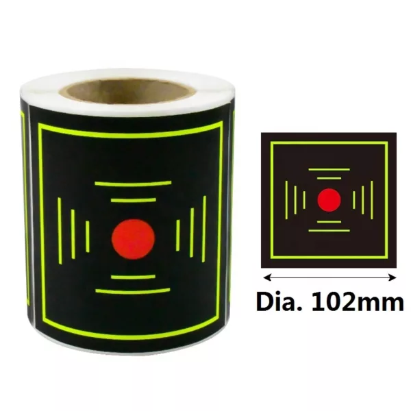 Square Paper Target Sticker 10.2cm 4inch Sticker Target 200pcs Roll Shooting Adhesive Splatter Reactive Targets - Image 3