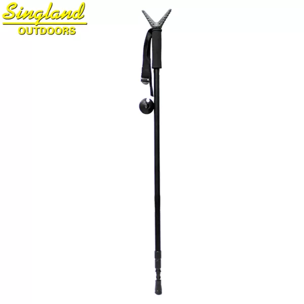 V Shaped Rotating Yoke Monopod Telescopic Shooting Stick Hunting Stick