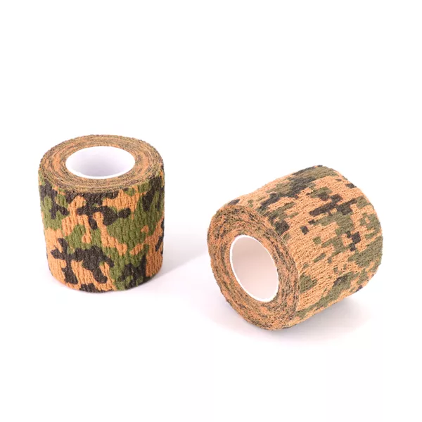 Woodland Camo Multi-Functional Self-Clinging Cotton Hunting Camo Tape 5 cm x 4.5 m - Image 6