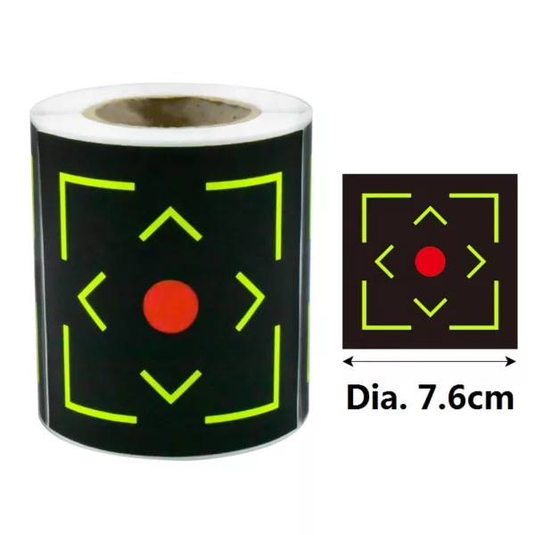 Square Paper Target Sticker 7.6cm 3inch Sticker Target 200pcs Roll Adhesive Splatter Reactive Paper Targets - Image 4