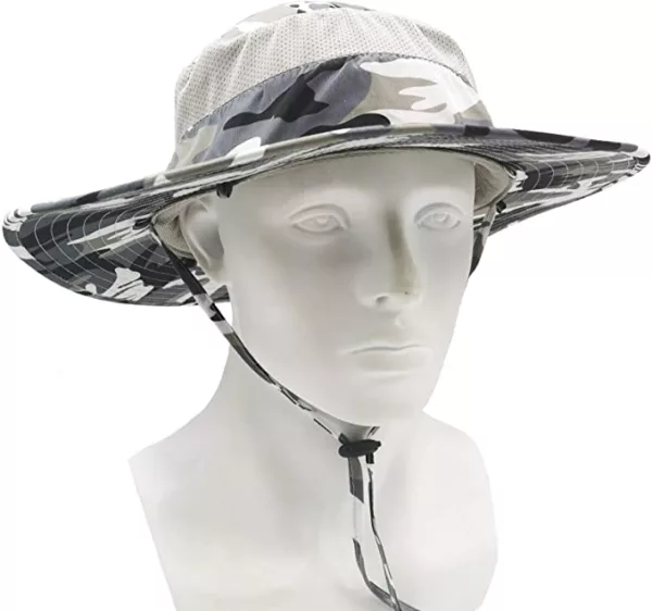 Fishing Hat for Men & Women, Outdoor UV Sun Protection Wide Brim Hat with Face Cover & Neck Flap - Image 3