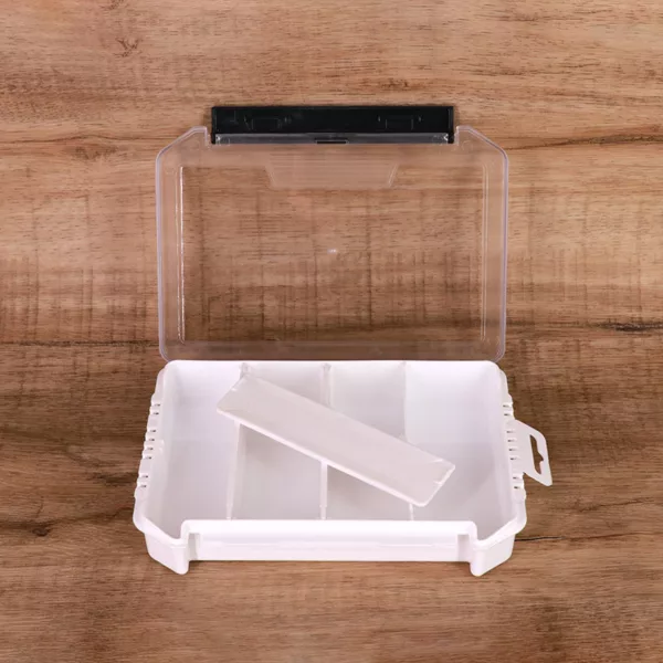 Outdoor Plastic Multifunctional Storage Box 4-Grid Clear Professional Fishing Lures Hook Bait Box - Image 5