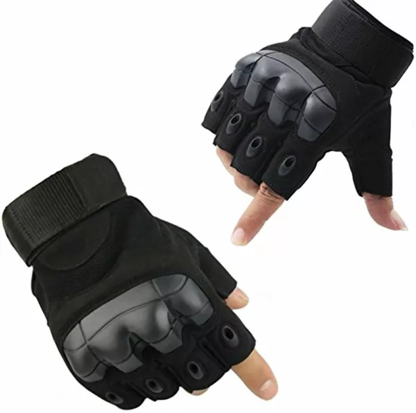 Half-Finger Hard Knuckles Gloves Hunting Paintball Outdoor Sport Gloves - Image 4