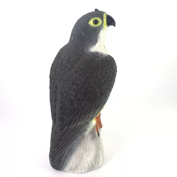 Yellow and Black  Falcon Realistic Bird Figurines Outdoor Hunting Accessories Garden Supplies Scarecrow Lifelike Eagle Decoy - Image 2