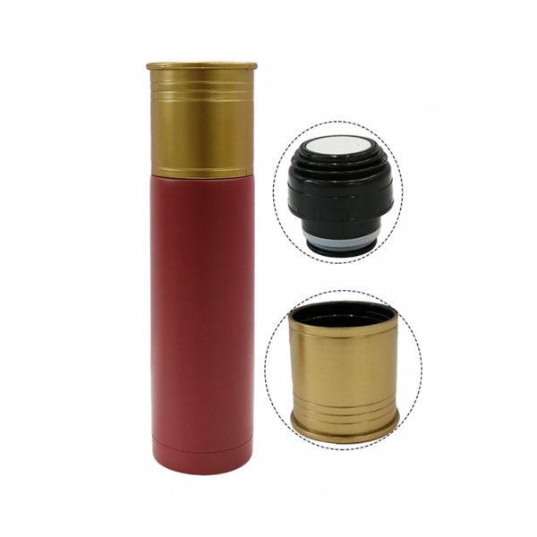 Stainless Steel Vacuum Flasks Shotgun Shell Style Vacuum Bottle Double Wall Insulated Thermos Sports Bottles 750 ml