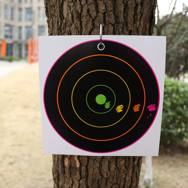 8" 10pcs Multi-Color Bull's-Eye Target Training Aim Paper Shooting Targets - Image 6