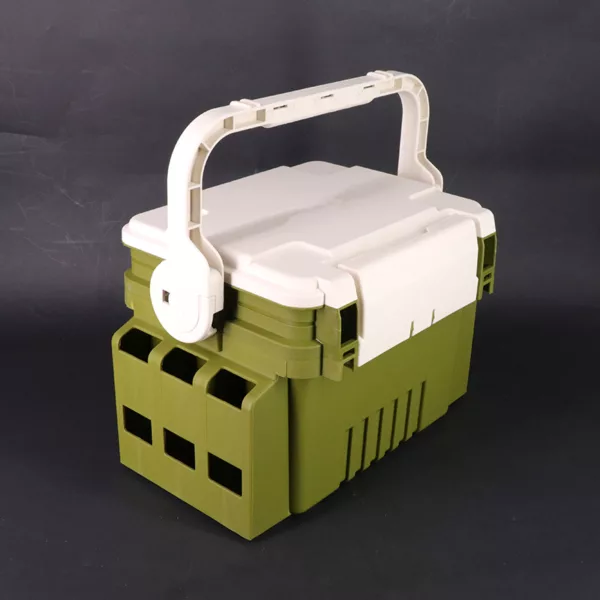 Outdoor Plastic Multifunctional Storage Box With Strap Double layers Professional Fishing Lures Hook Bait Box - Image 2