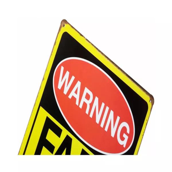 WARNING FART ZONE ENTER AT YOUR OWN RISK Vintage Style Funny Rustic metal Tin Sign  Home Wall Decor Tinplate Wall Decoration - Image 4