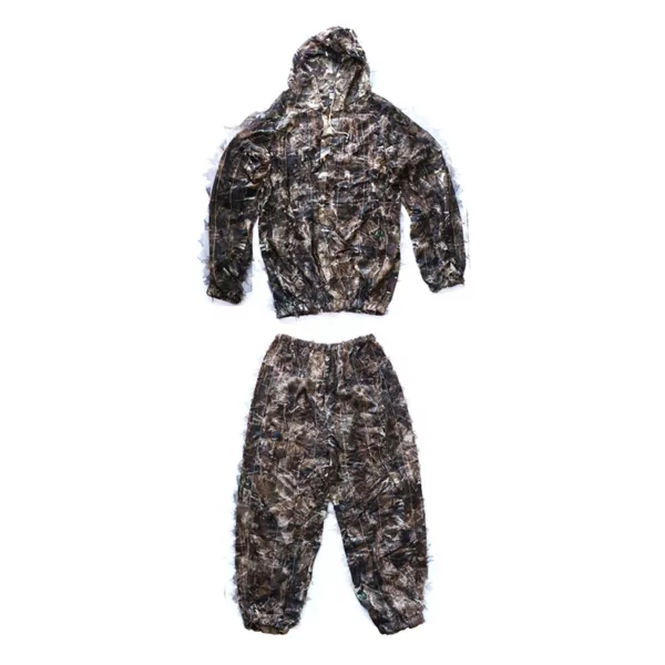 3D Leaves Woodland Brown Camouflage Clothing Clothes and Pants for Hunting Shooting Ghillie Suit Camo Suit