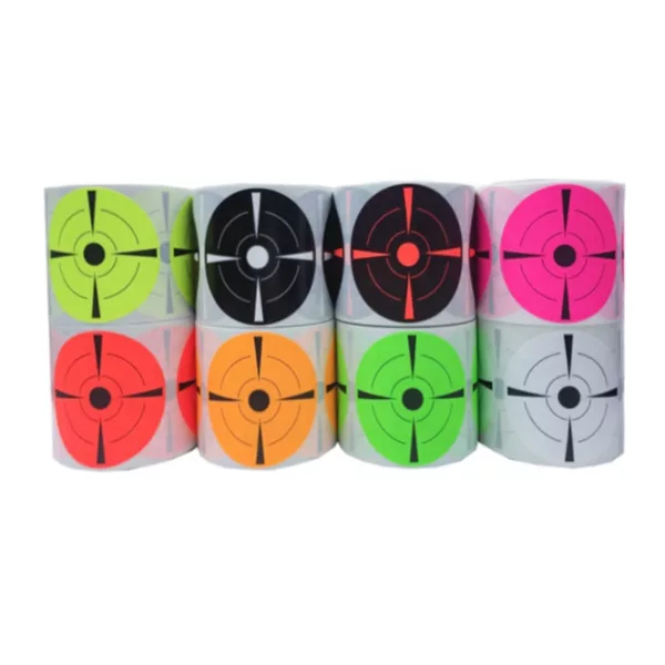 Outdoor Paper Target Sticker 7.6cm 3inch Sticker Target 200pcs Shooting Roll Adhesive Targets