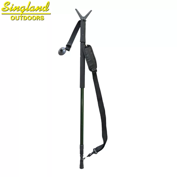 Hunting Accessory V Shaped Rotating Yoke Monopod Telescopic Shooting Stick Hunting Stick with Should Strap - Image 3