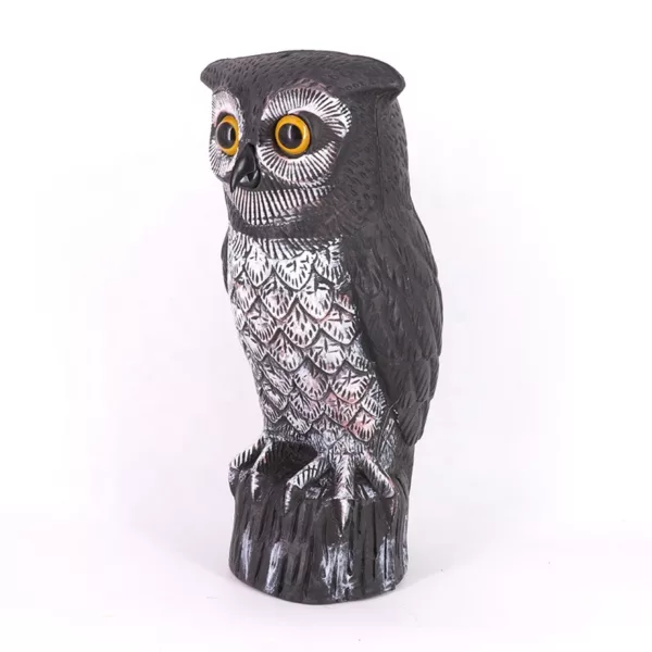 Outdoor Hollow Design Bird Deterrent Garden Protector PE Material Painted Garden Protector Realistic Owl Decoy - Image 3