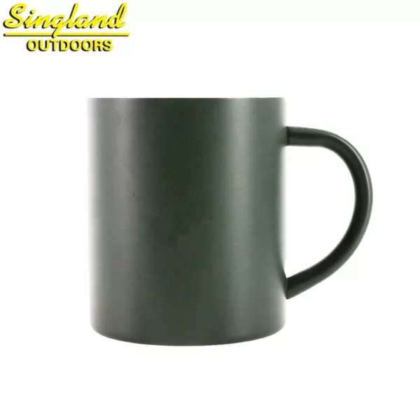 300ml 12oz  Olive Green Camping Mug Cup Stainless Steel Double Wall Insulated Mug