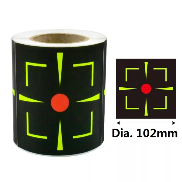 Square Paper Target Sticker 10.2cm 4inch Sticker Target 200pcs Roll Shooting Adhesive Splatter Reactive Targets