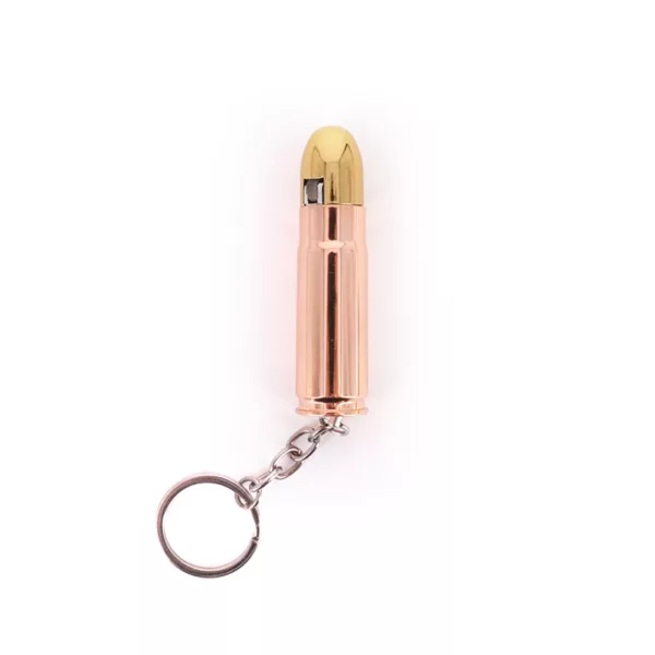 Windproof Refillable Cigarette Lighters Premium Creative Metal Bullet Jet Torch Gas Lighter  With Keychain - Image 3