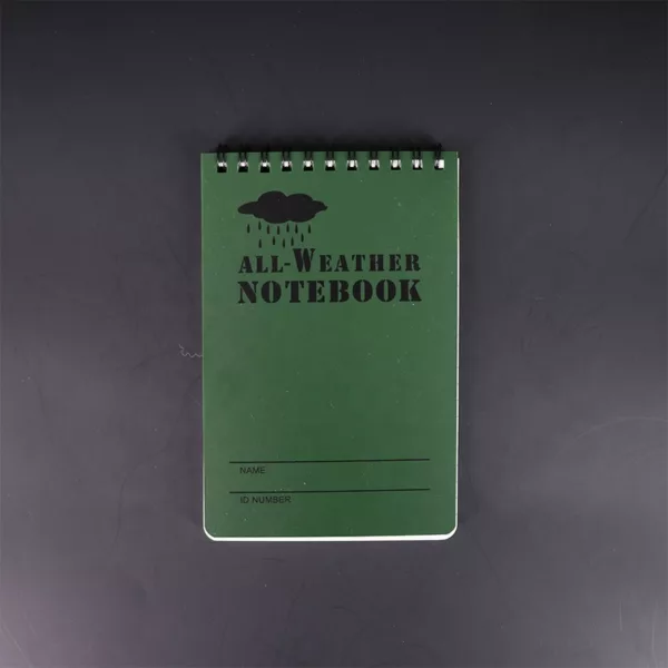 Outdoors Camping Pocket Notebook Universal Pattern All Weather Tearproof Waterproof Writing Paper Note Book