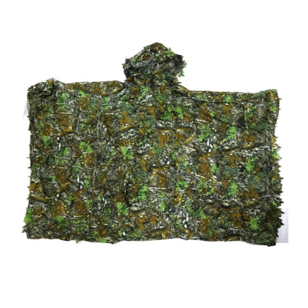 3D Leaves CS Poncho Clothing Woodland Camouflage Clothing Clothes and Pants for Hunting Shooting Wildlife Ghillie Suit