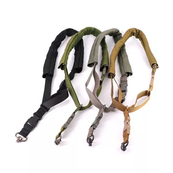 Green Hunting Tactical Adjustable Rifle Sling Shoulder Strap Single Point Bungee Sling With Metal Hook - Image 6