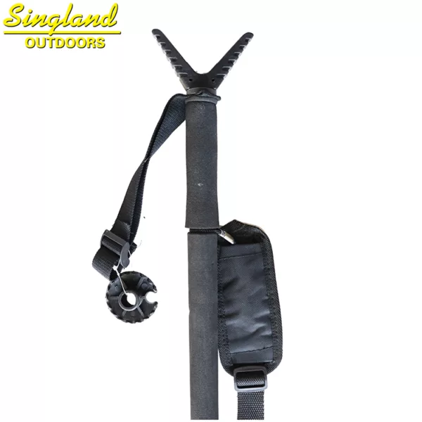 Hunting Accessory V Shaped Rotating Yoke Monopod Telescopic Shooting Stick Hunting Stick with Should Strap - Image 5