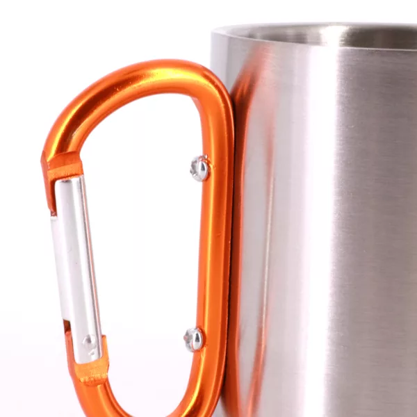 Outdoor 300 ml Carabiner Handle Stainless Steel Mugs, Double Wall Travel Water Tea Coffee Cups, Drinking mugs - Image 3