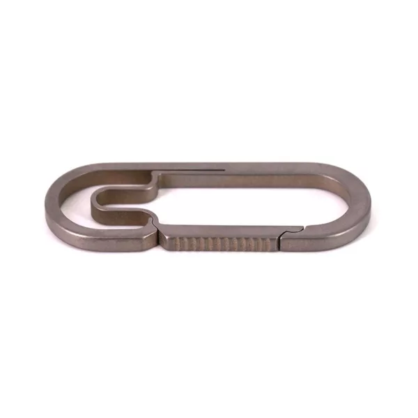 Ultralight Aviation Titanium Anti-Lost Keychain Carabiner Creative Design Keychain 26mm Titanium Key Ring - Image 6