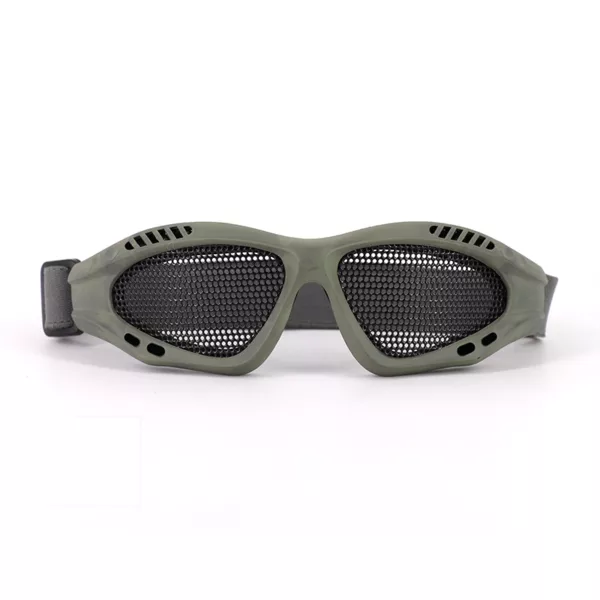 Outdoor Wire Mesh With Adjustable Strap Steel Mesh Tactical Glasses - Image 2