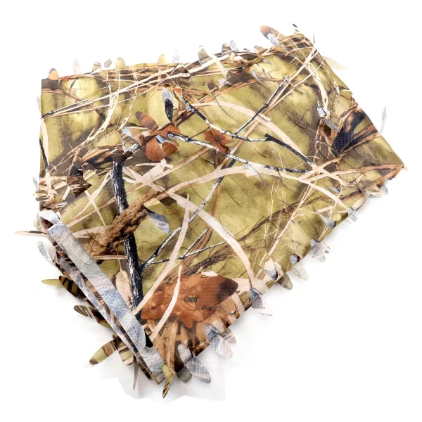 Lightweight Material Quiet Camo Leaf Blind Camouflage Netting 3D Camo Net Hunting Net 56-Inch x 12-Feet - Image 4