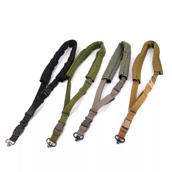 Green Hunting Tactical Adjustable Rifle Sling Shoulder Strap Single Point Bungee Sling With Metal Hook - Image 5