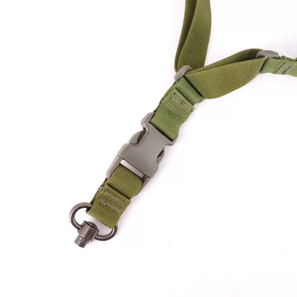 Green Hunting Tactical Adjustable Rifle Sling Shoulder Strap Single Point Bungee Sling With Metal Hook - Image 2