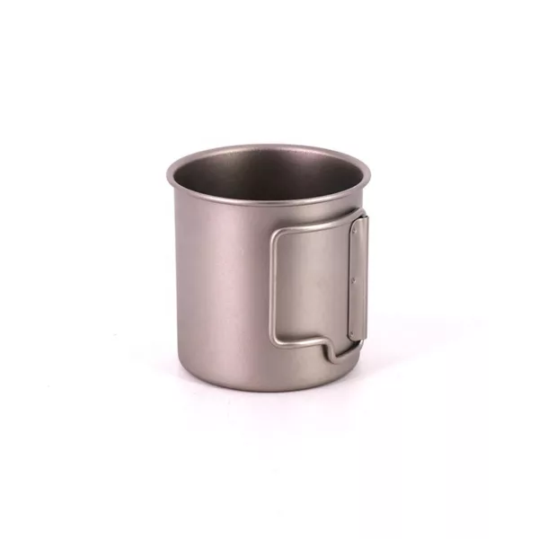 Singland Camping Traveling Home Handle Titanium Pot without Lid Ultralight Water Tea Coffee Mug Titanium Cup 220ml - Image 5