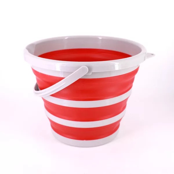 Collapsible Plastic Bucket with 2.64 Gallon (5L), Foldable Round Tub, Space Saving Outdoor Waterpot for Garden or Camping,