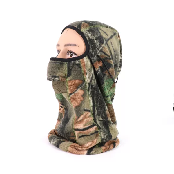 Outdoor Camping Skiing Fleece Face Balaclava Hood Camouflage Thermal Tactical Full Face Mask Tactical Cap - Image 2