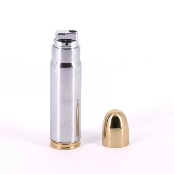 Windproof Refillable Cigarette Lighters Premium Creative Metal Bullet Jet Torch Gas Lighter  With Cigar Cutter - Image 2