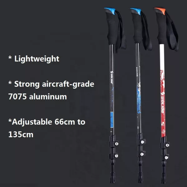 Outdoor Hiking Backpack Light Weight Adjustable Trekking Pole - Image 2