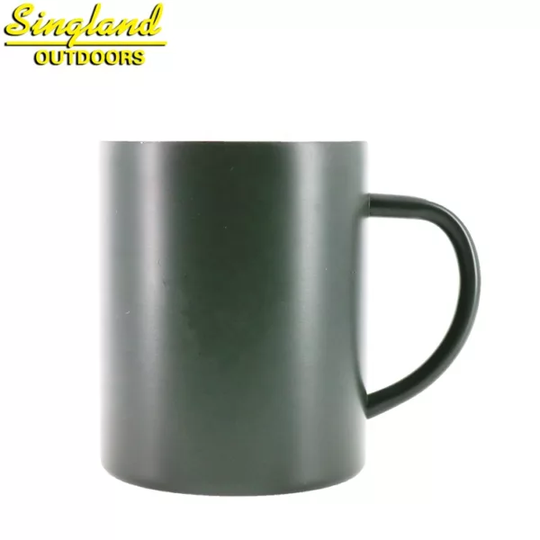 450ml 16oz Olive Green Stainless Camping Mug Cup Steel Double Wall Insulated Mug