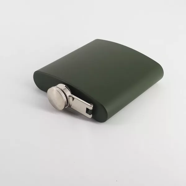 Hip Flask Olive Green 6 oz Stainless Steel Pocket Hip Flask Hot Sale 6 oz Metal Whisky Stainless Steel Hip Flask - Image 5