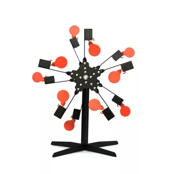 Deluxe Portable Training Wheel Metal Shooting Target Spinner Moving 10pcs Target - Image 2