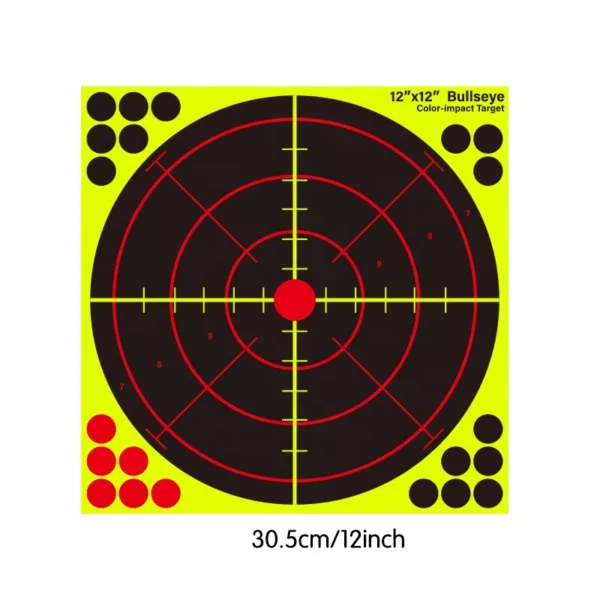 Different Size Splatter Reactive Targets Self Adhesive Paper Targets Can Shave Silhouette 305mm 12inch Paper Target