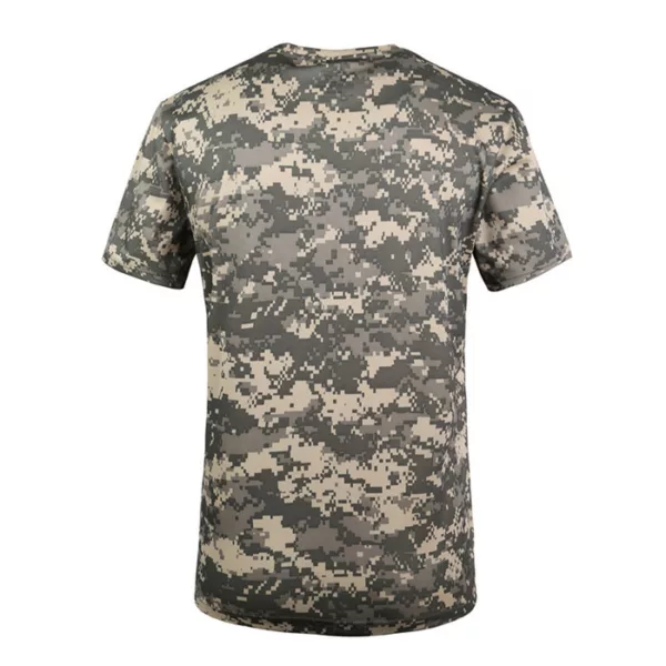 Men's Outdoor Quick Drying Short Sleeve Camo T Shirt  Lightweight Birds-Eye Mesh for Hunting & Fishing Shirt - Image 6