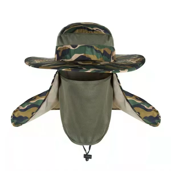 Fishing Hat for Men & Women, Outdoor UV Sun Protection Wide Brim Hat with Face Cover & Neck Flap - Image 5