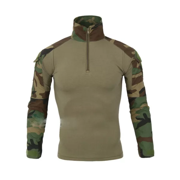 Men's Tactical Clothing Shirt and Combat Pants Set Long Sleeve 1/4 Zip Outdoor Frog Suit Uniform - Image 2